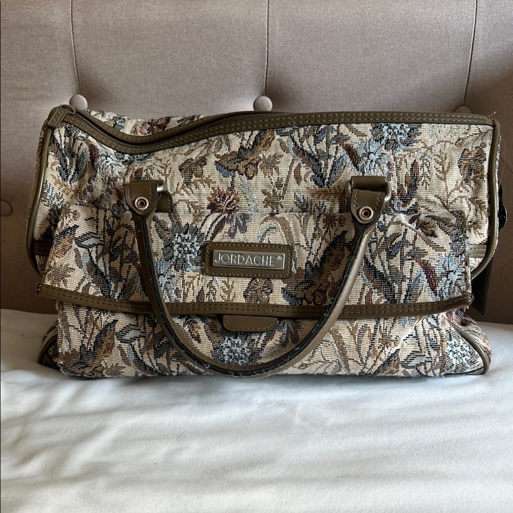 Jordache Travel Bags Brown and Cream Durable Design